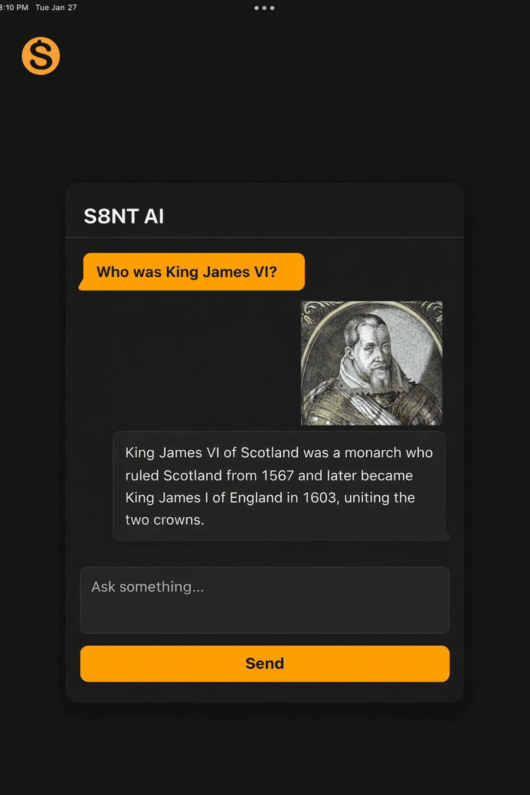 Example of S8NT AI chatbot